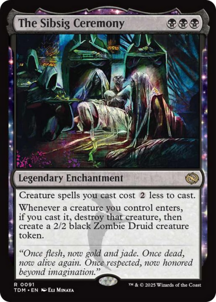 The Sibsig Ceremony - Rare Legendary Enchantment card from Tarkir: Dragonstorm