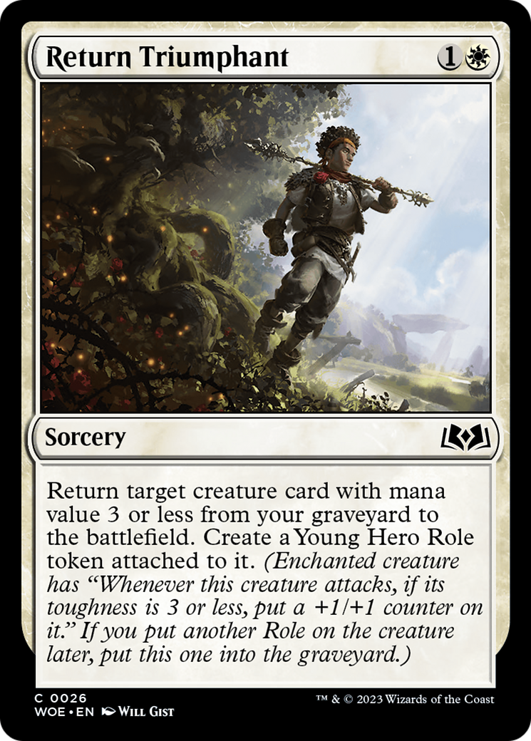 Return Triumphant - Common Sorcery card from Wilds of Eldraine