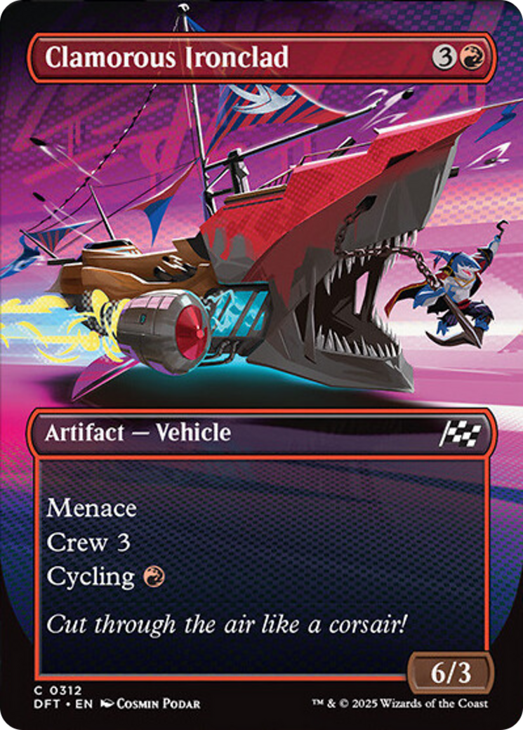 Clamorous Ironclad - Common Artifact — Vehicle card from Aetherdrift
