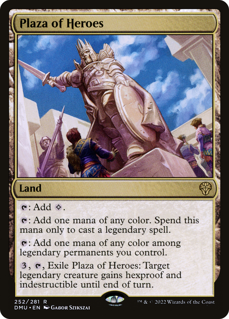 Plaza of Heroes - Rare Land card from DMU