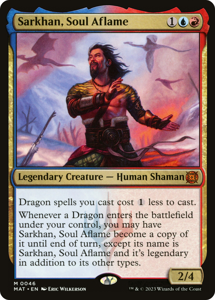 Sarkhan, Soul Aflame - Mythic Legendary Creature — Human Shaman card from March of the Machine: The Aftermath