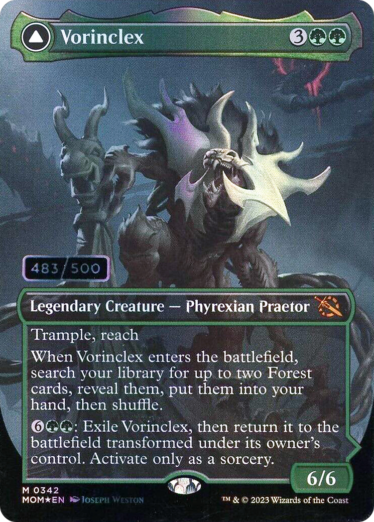 Vorinclex // The Grand Evolution - Mythic Enchantment — Saga card from March of the Machine