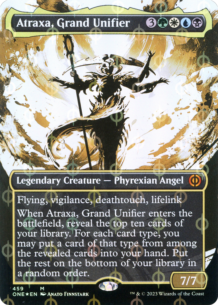Atraxa, Grand Unifier - Mythic Legendary Creature — Phyrexian Angel card from Phyrexia: All Will Be One
