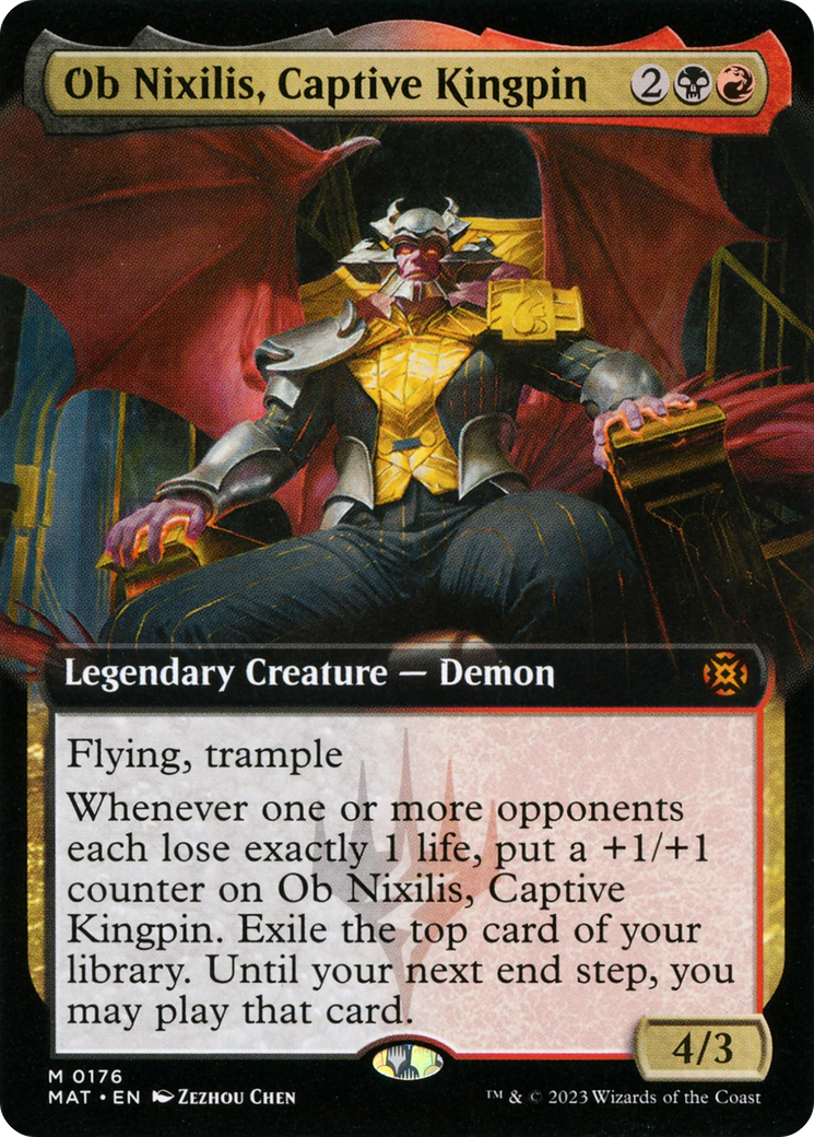 Ob Nixilis, Captive Kingpin - Mythic Legendary Creature — Demon card from March of the Machine: The Aftermath