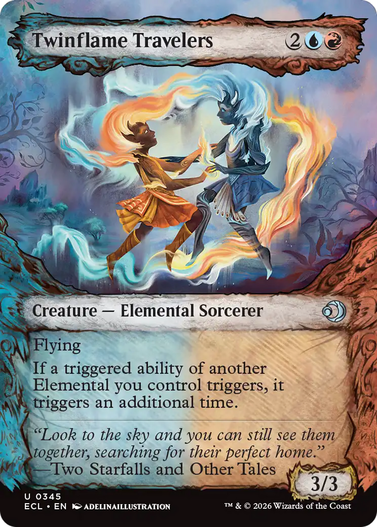 Twinflame Travelers - Uncommon Creature — Elemental Sorcerer card from Lorwyn Eclipsed