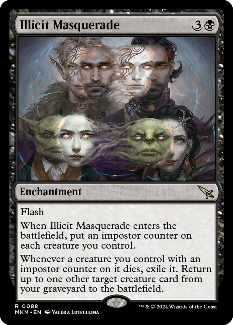 Illicit Masquerade - Rare Enchantment card from Murders at Karlov Manor
