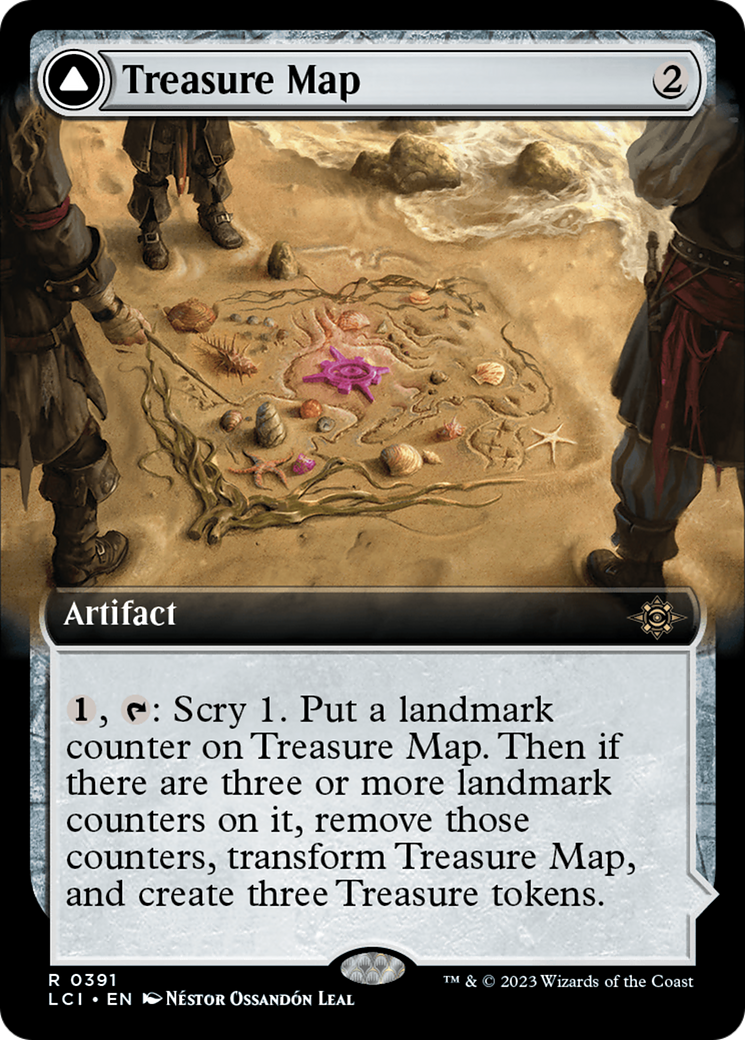 Treasure Map // Treasure Cove - Rare Artifact card from The Lost Caverns of Ixalan