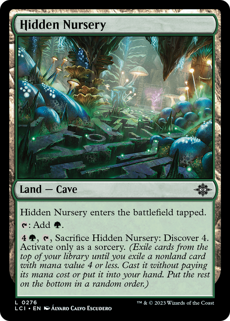 Hidden Nursery - Common Land — Cave card from The Lost Caverns of Ixalan
