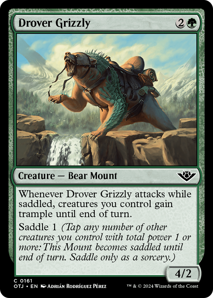 Drover Grizzly - Common Creature — Bear Mount card from Outlaws of Thunder Junction