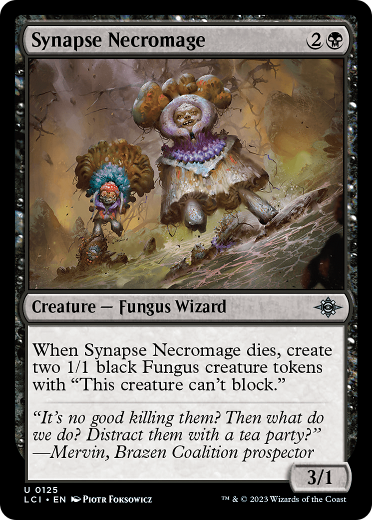 Synapse Necromage - Uncommon Creature — Fungus Wizard card from The Lost Caverns of Ixalan
