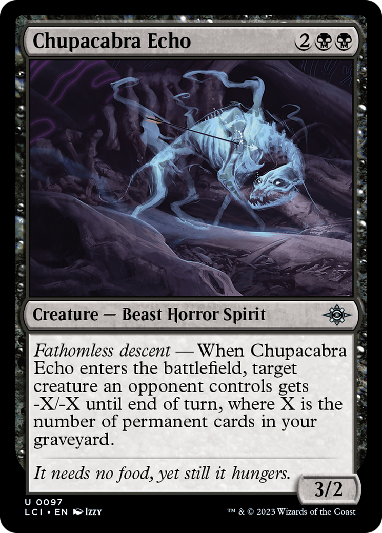 Chupacabra Echo - Uncommon Creature — Beast Horror Spirit card from The Lost Caverns of Ixalan