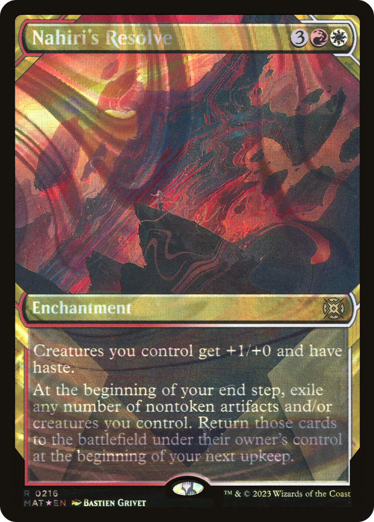 Nahiri's Resolve - Rare Enchantment card from March of the Machine: The Aftermath