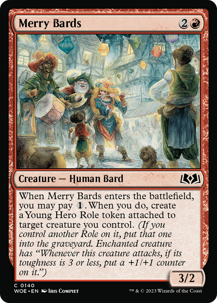 Merry Bards - Common Creature — Human Bard card from Wilds of Eldraine