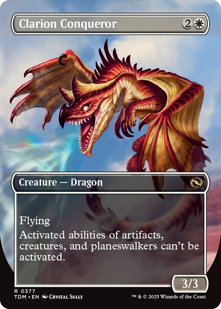 Back face of Clarion Conqueror // Clarion Conqueror - Creature — Dragon card
