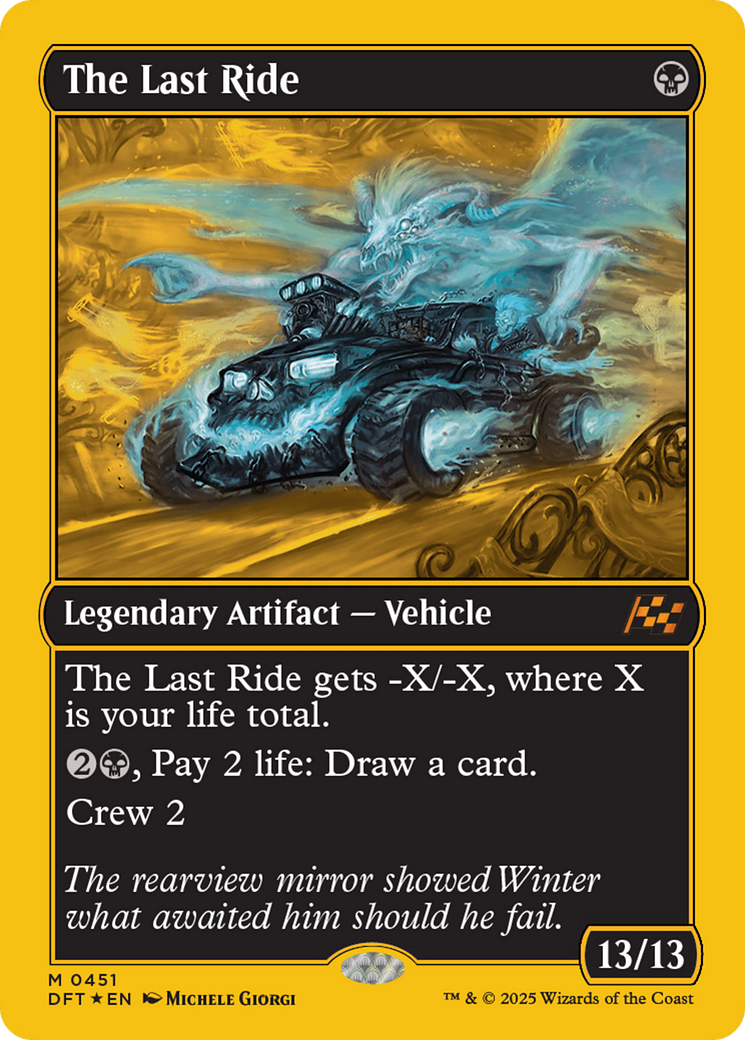 The Last Ride - Mythic Legendary Artifact — Vehicle card from Aetherdrift