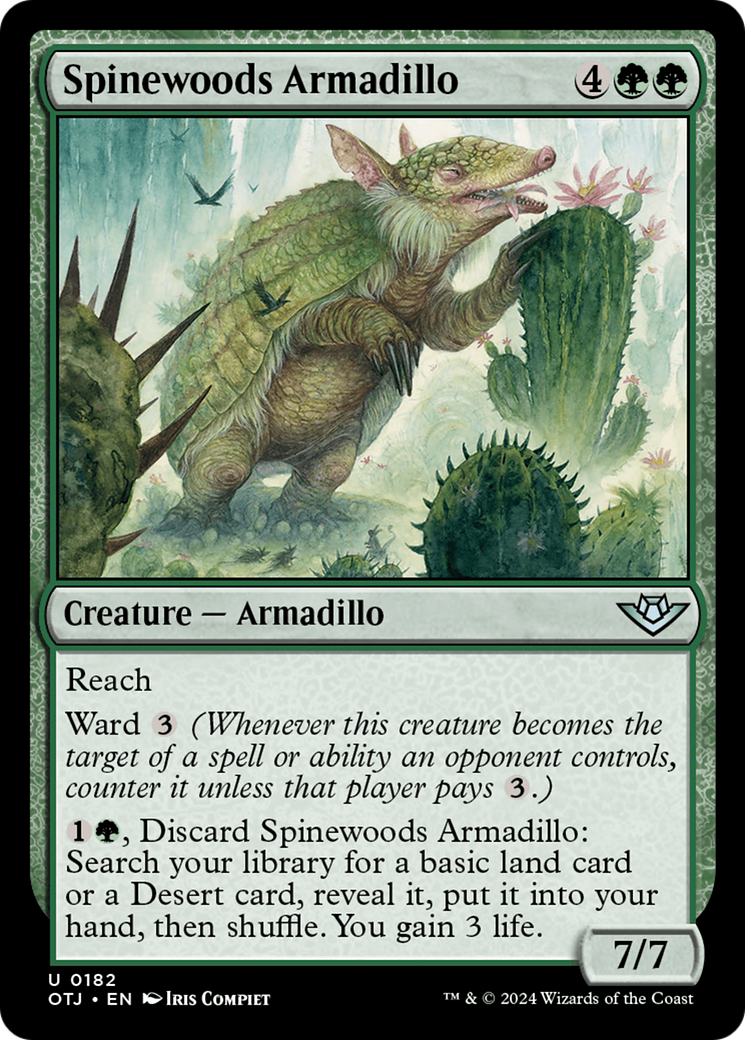 Spinewoods Armadillo - Uncommon Creature — Armadillo card from Outlaws of Thunder Junction