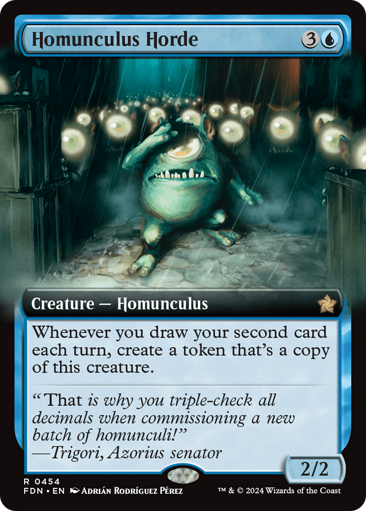 Homunculus Horde - Rare Creature — Homunculus card from Foundations