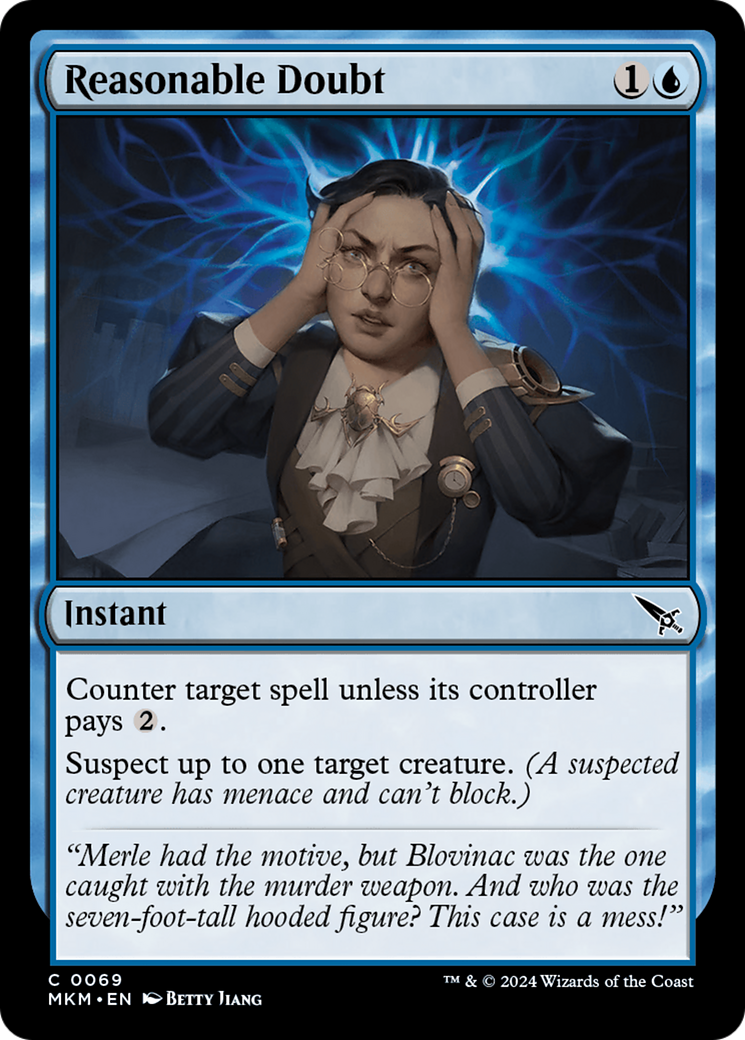 Reasonable Doubt - Common Instant card from Murders at Karlov Manor