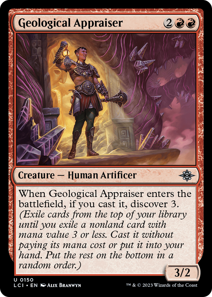 Geological Appraiser - Uncommon Creature — Human Artificer card from The Lost Caverns of Ixalan
