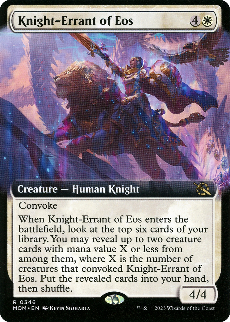 Knight-Errant of Eos - Rare Creature — Human Knight card from March of the Machine