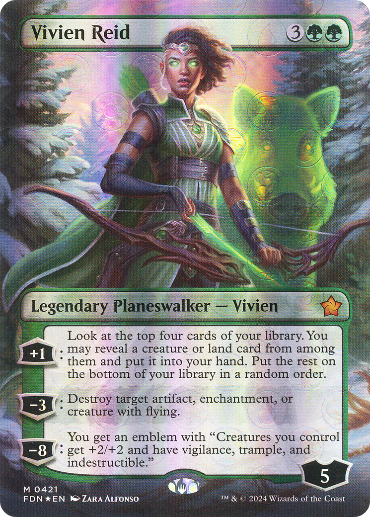 Vivien Reid - Mythic Legendary Planeswalker — Vivien card from Foundations