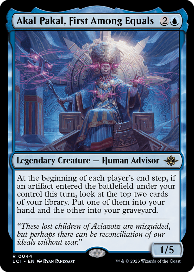 Akal Pakal, First Among Equals - Rare Legendary Creature — Human Advisor card from The Lost Caverns of Ixalan
