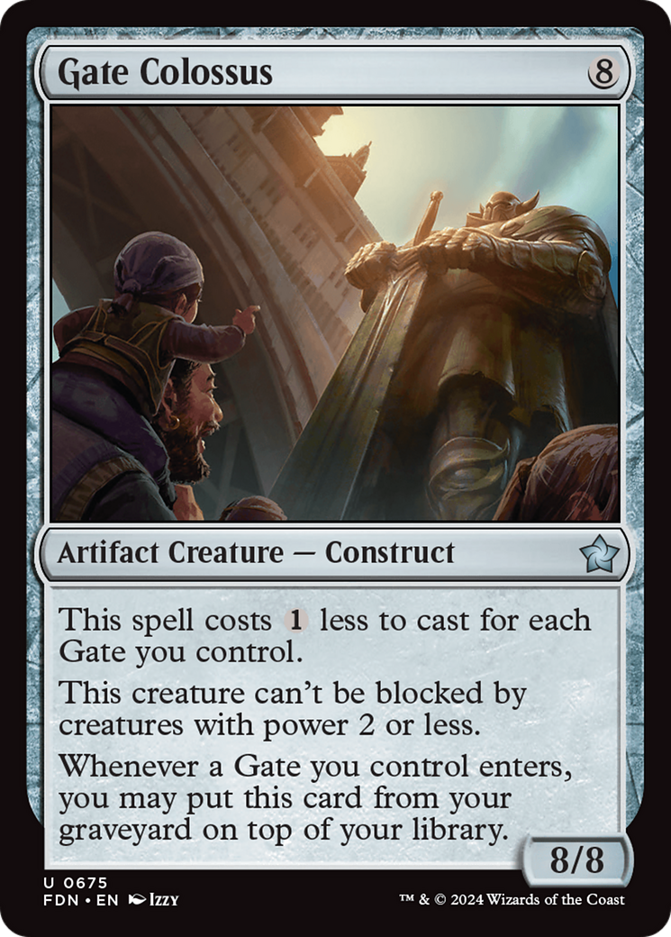 Gate Colossus - Uncommon Artifact Creature — Construct card from Foundations