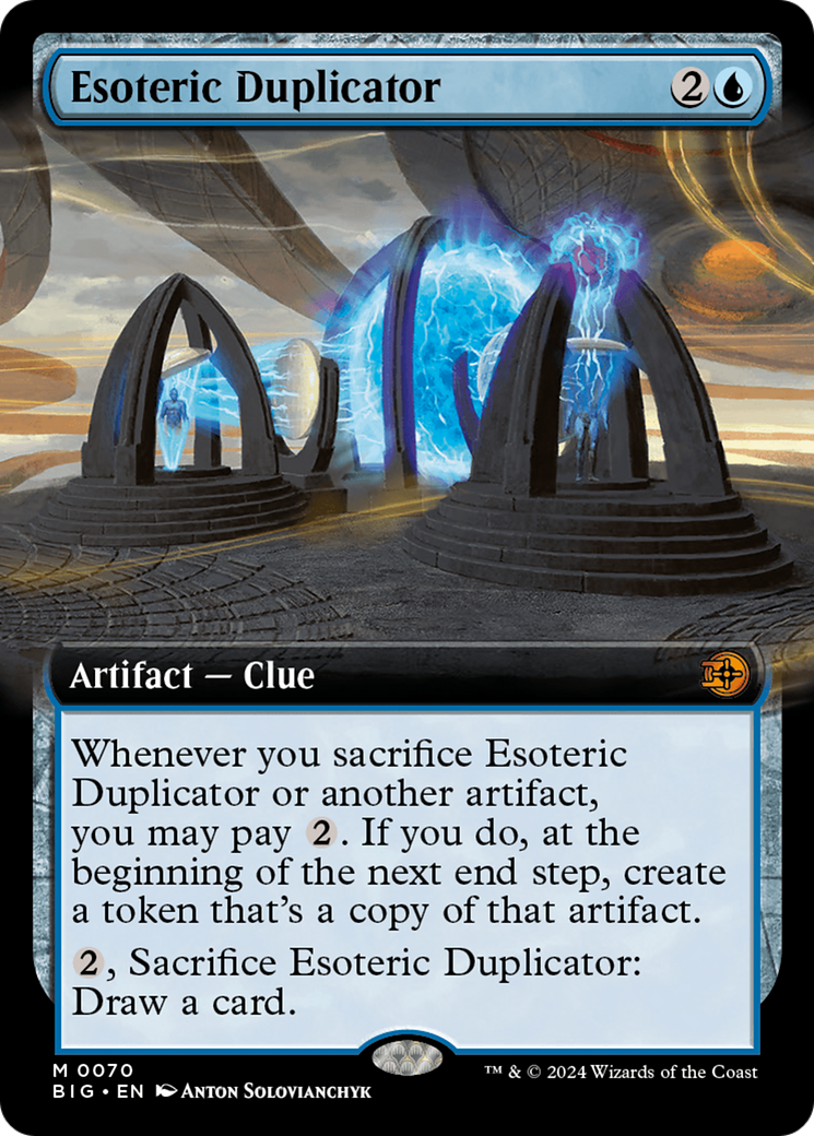 Esoteric Duplicator - Mythic Artifact — Clue card from The Big Score