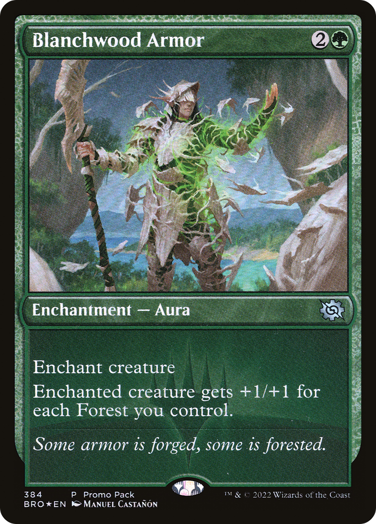 Blanchwood Armor - Uncommon Enchantment — Aura card from The Brothers' War