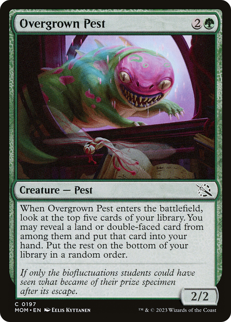 Overgrown Pest - Common Creature — Pest card from March of the Machine