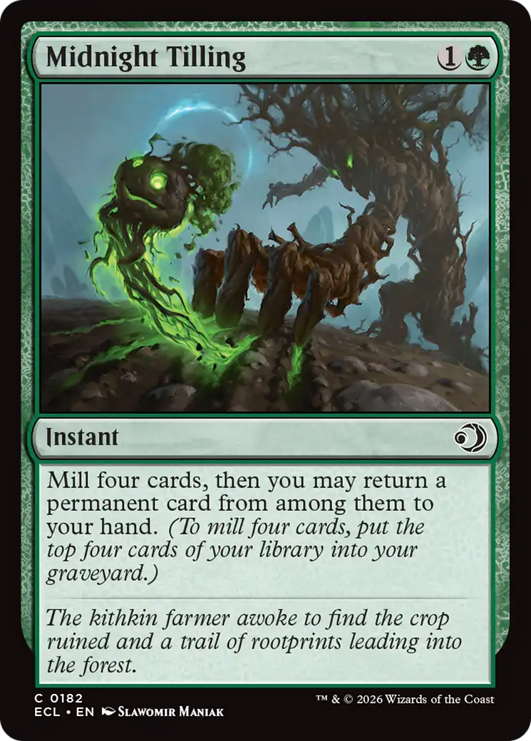 Midnight Tilling - Common Instant card from Lorwyn Eclipsed
