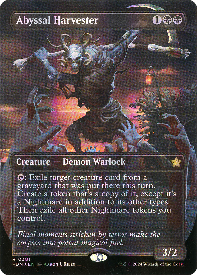 Abyssal Harvester - Rare Creature — Demon Warlock card from Foundations
