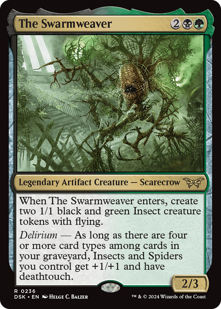 The Swarmweaver - Legendary Artifact Creature — Scarecrow used in 50.0% of Sultai sideboards
