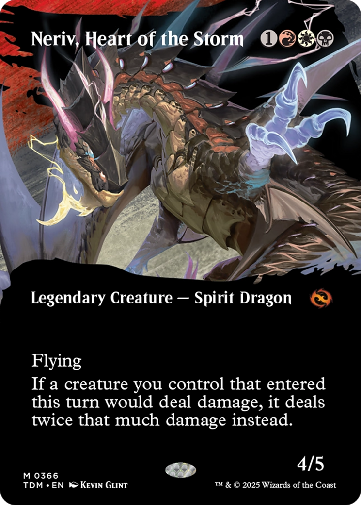 Neriv, Heart of the Storm - Mythic Legendary Creature — Spirit Dragon card from Tarkir: Dragonstorm