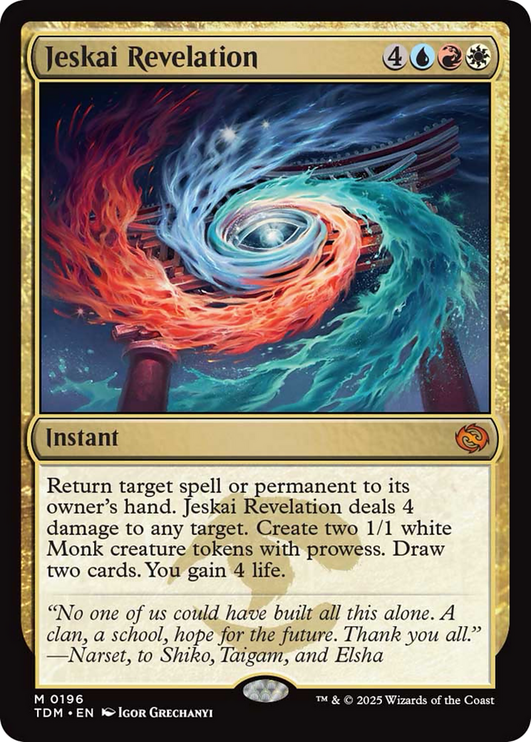 Jeskai Revelation - Mythic Instant card from Tarkir: Dragonstorm