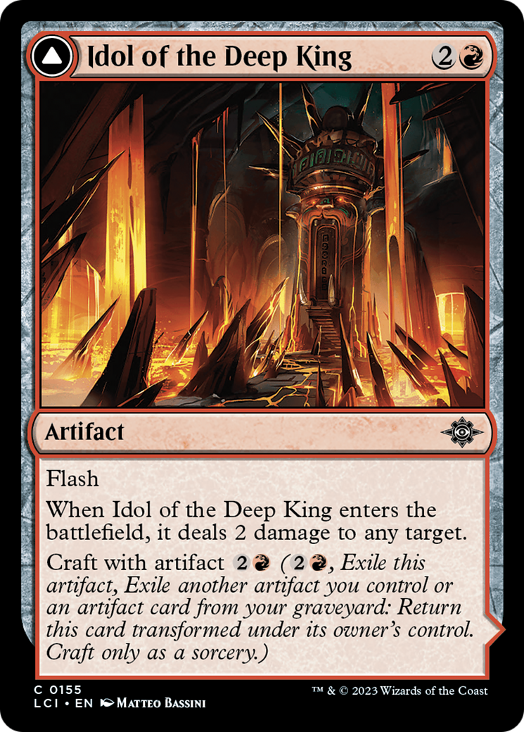 Idol of the Deep King // Sovereign's Macuahuitl - Common Artifact card from The Lost Caverns of Ixalan