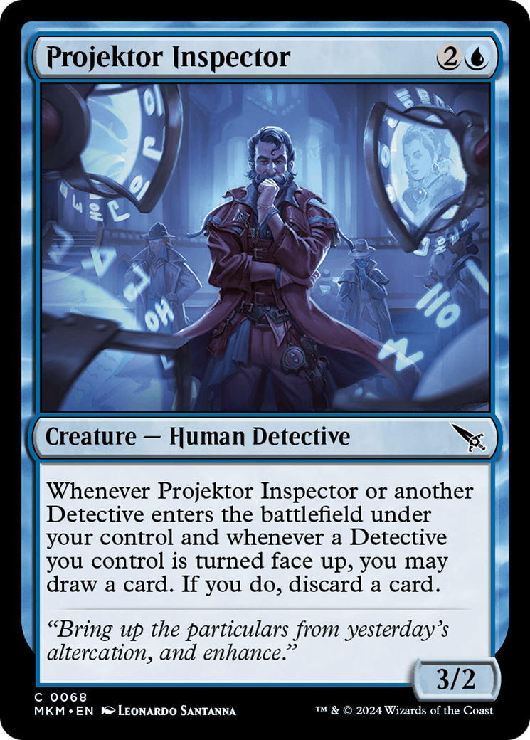 Projektor Inspector - Common Creature — Human Detective card from Murders at Karlov Manor