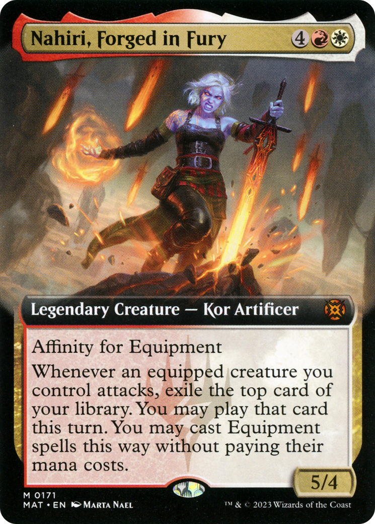Nahiri, Forged in Fury - Mythic Legendary Creature — Kor Artificer card from March of the Machine: The Aftermath