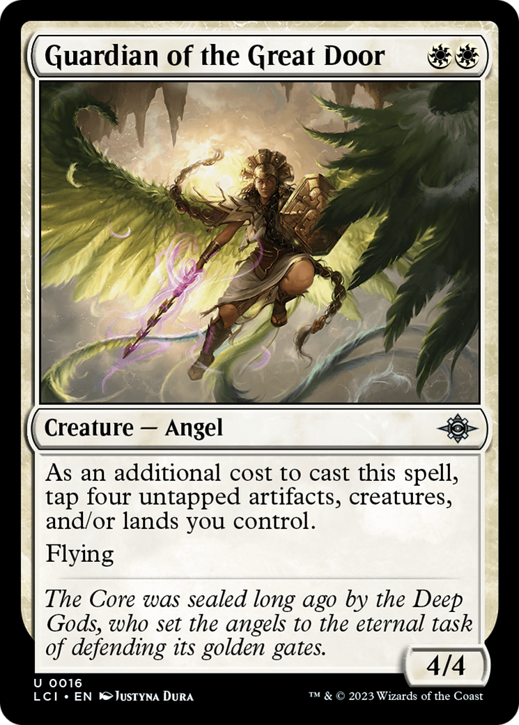 Guardian of the Great Door - Uncommon Creature — Angel card from The Lost Caverns of Ixalan