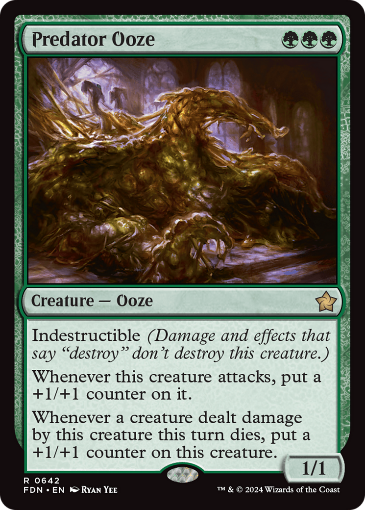 Predator Ooze - Rare Creature — Ooze card from Foundations