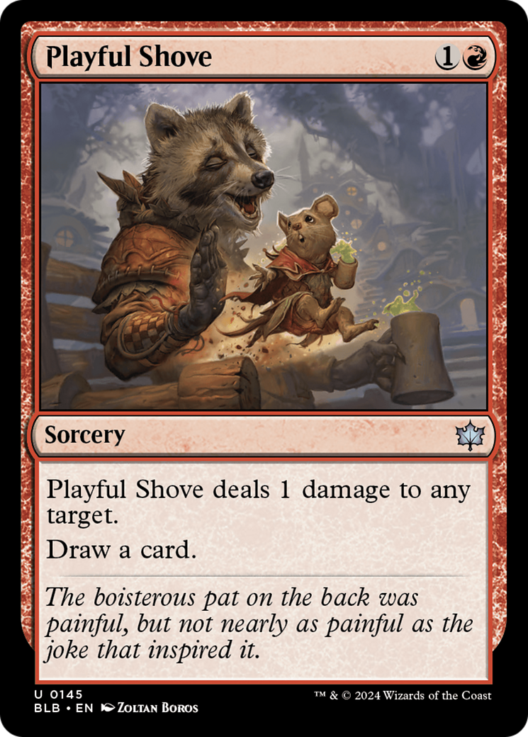 Playful Shove - Uncommon Sorcery card from Bloomburrow
