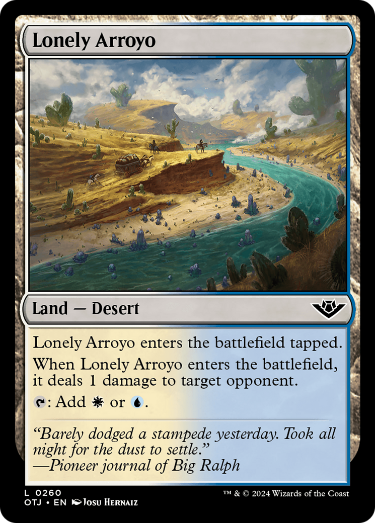 Lonely Arroyo - Common Land — Desert card from Outlaws of Thunder Junction