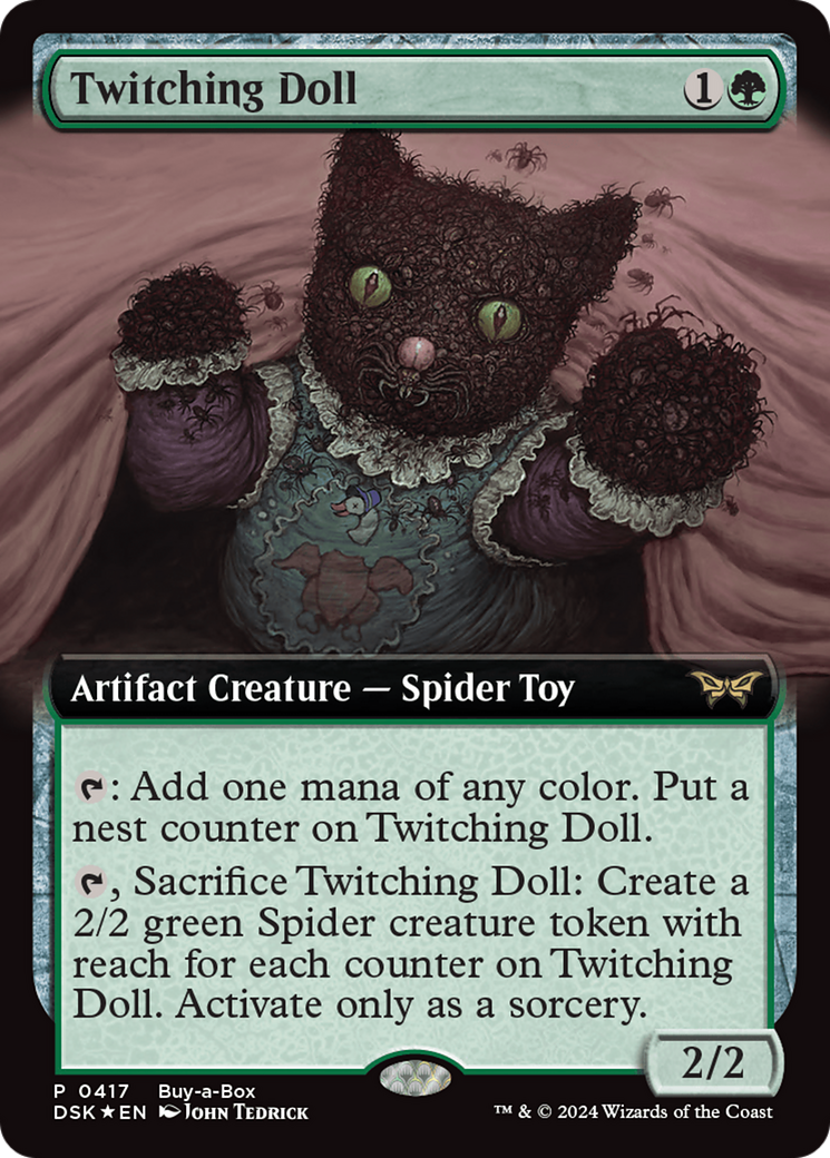 Twitching Doll - Rare Artifact Creature — Spider Toy card from Duskmourn: House of Horror