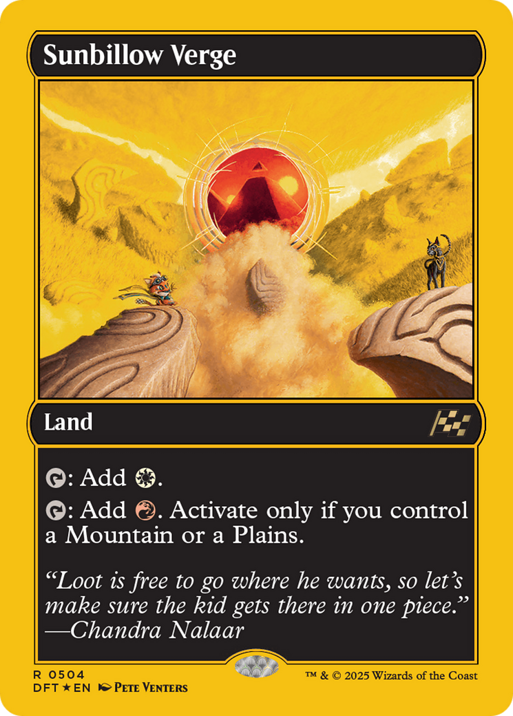 Sunbillow Verge - Rare Land card from Aetherdrift