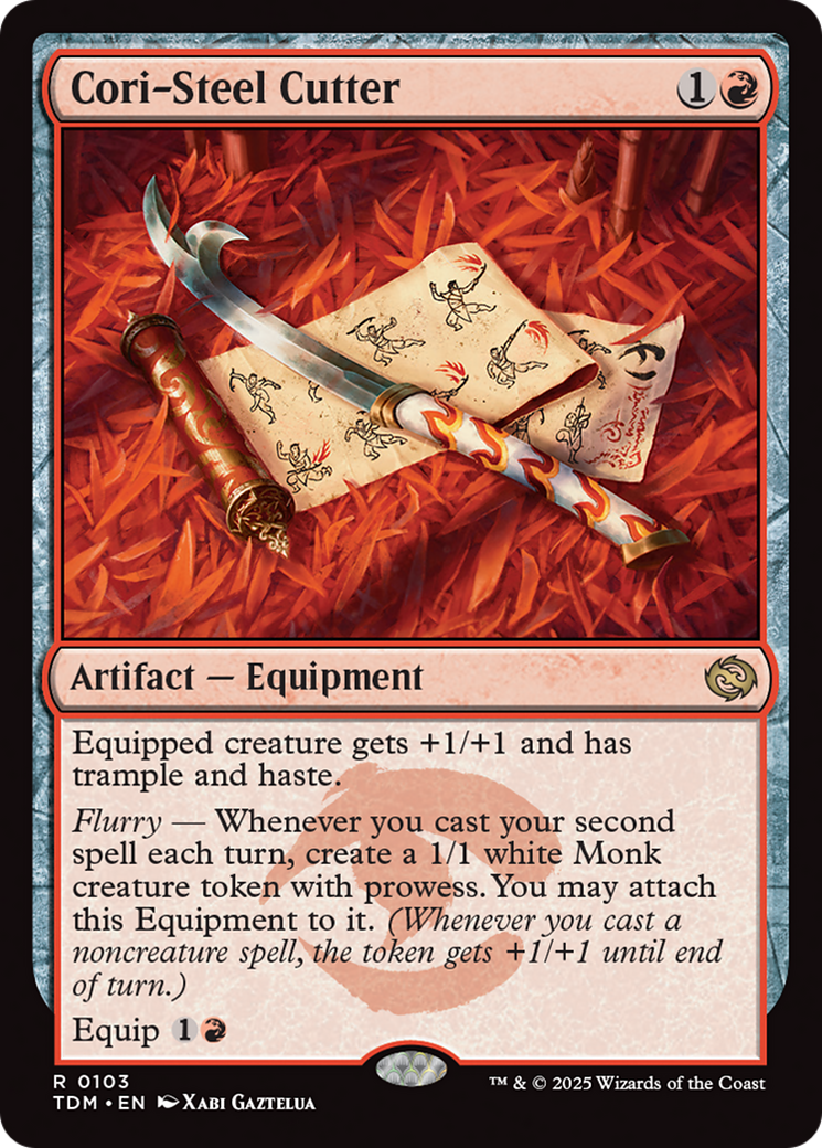 Cori-Steel Cutter - Rare Artifact — Equipment card from Tarkir: Dragonstorm