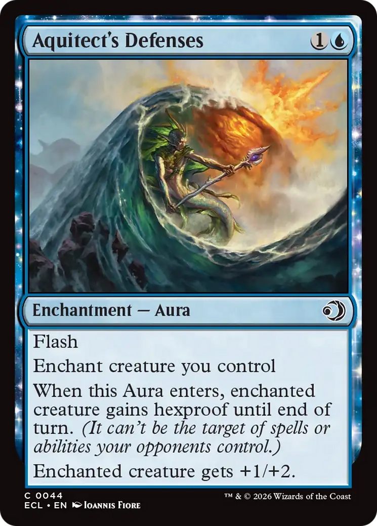 Aquitect's Defenses - Common Enchantment — Aura card from Lorwyn Eclipsed