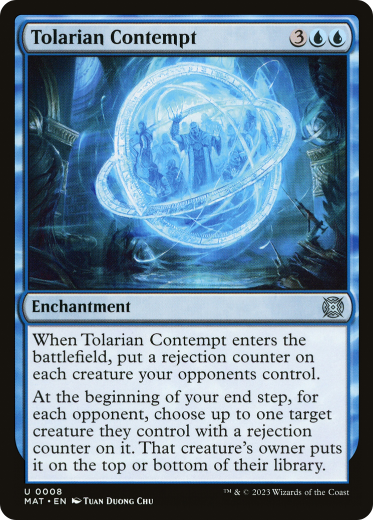 Tolarian Contempt - Uncommon Enchantment card from March of the Machine: The Aftermath