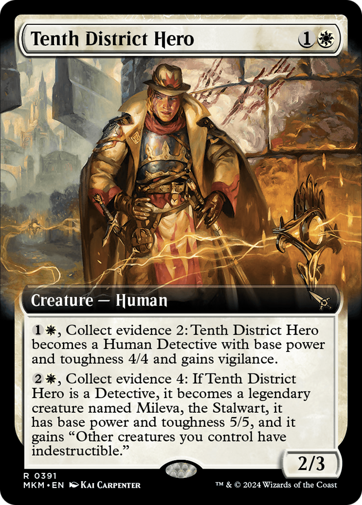 Tenth District Hero - Rare Creature — Human card from Murders at Karlov Manor