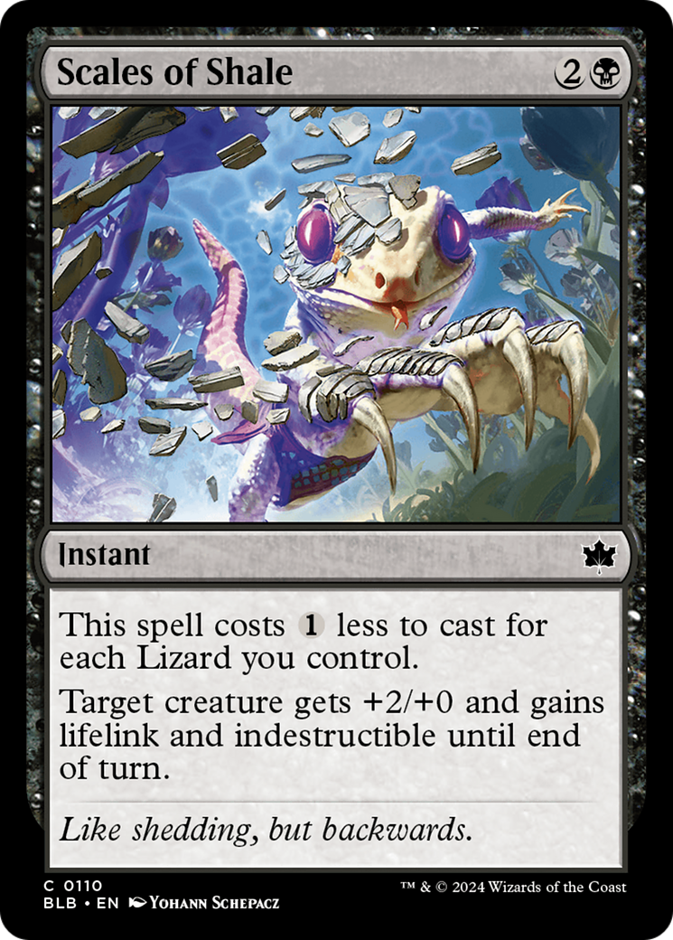Scales of Shale - Common Instant card from Bloomburrow