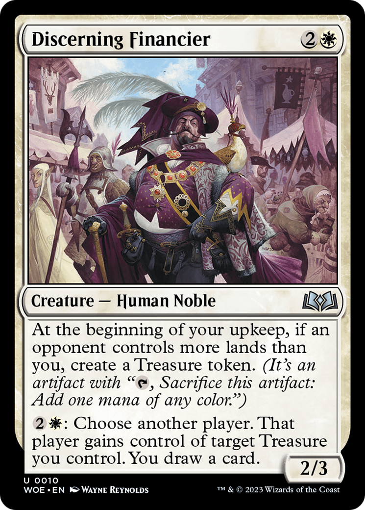 Discerning Financier - Uncommon Creature — Human Noble card from Wilds of Eldraine